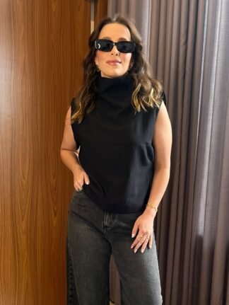 Blusa regata maxi gola